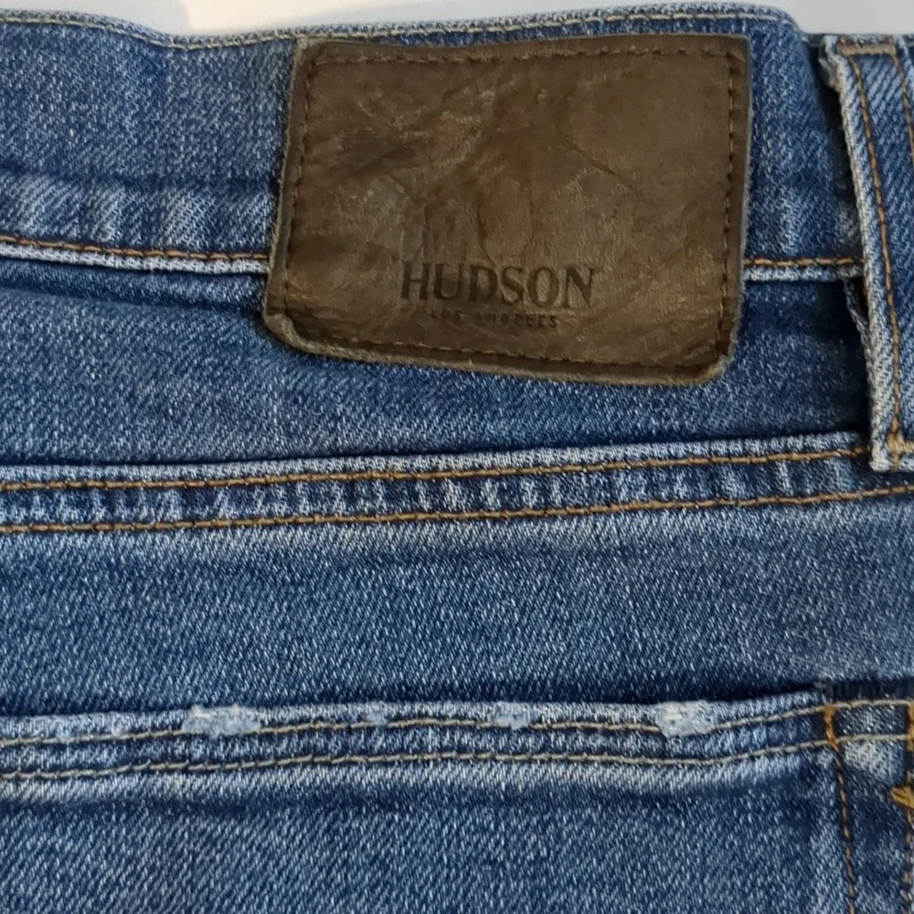 Hudson Blake Slim Straight Medium Wash Stretch Jean Sz 36